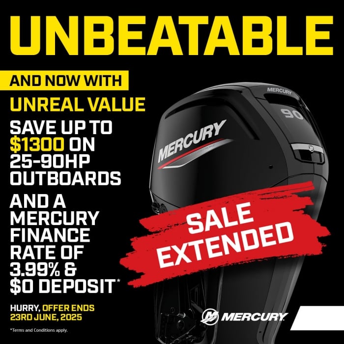 Sale Extended! Save Up to $1300 on 25-90HP Mercury Outboards
